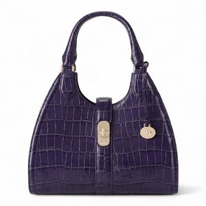 Brahmin Adria Satchel in Voltage Violet Sirona NWT